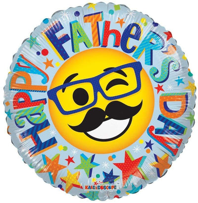 18" Happy Father's Day Smiley Mustache (100ct) - Premium Party Distribution