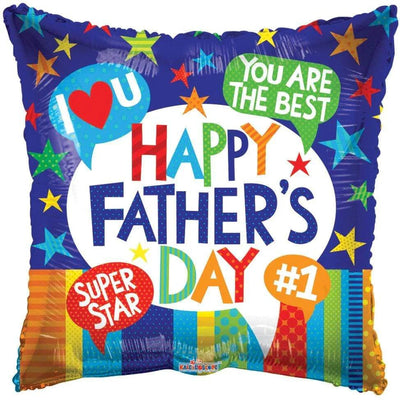18" Happy Father's Day You're the Best (100ct) - Premium Party Distribution