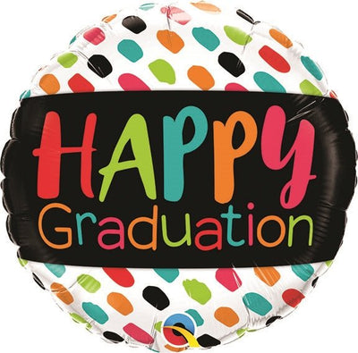 18" Happy Graduation Color Dabs (10ct) - Premium Party Distribution