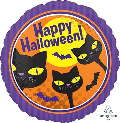 18" Happy Halloween Cats (10ct) - Premium Party Distribution