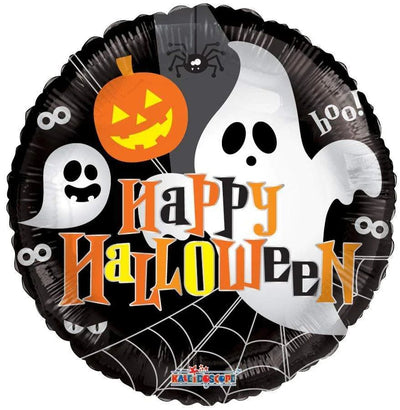 18" Happy Halloween - Ghost and Pumpkin - Premium Party Distribution