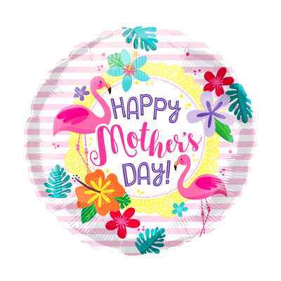 18" Happy Mother's Day Flamingo Balloon 50ct - Party America - Premium Party Distribution