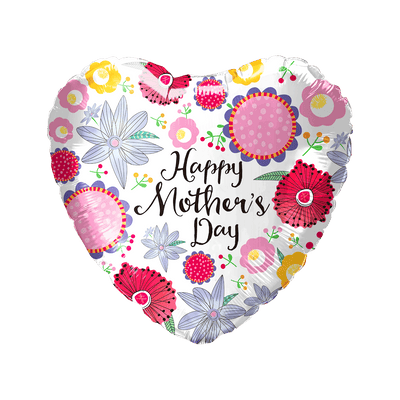 18" Happy Mother's Day Flower Balloon 50ct - Party America - Premium Party Distribution
