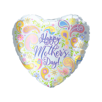 18" Happy Mother's Day Heart Balloon 50ct - Party America - Premium Party Distribution