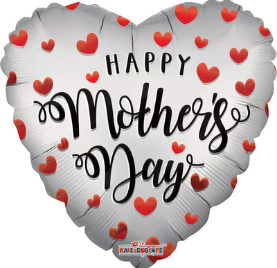 18" Happy Mother's Day Red Hearts (100ct) - Premium Party Distribution