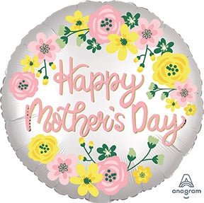 18" Happy Mother's Day Satin Infused Spring Floral (10ct) - Premium Party Distribution