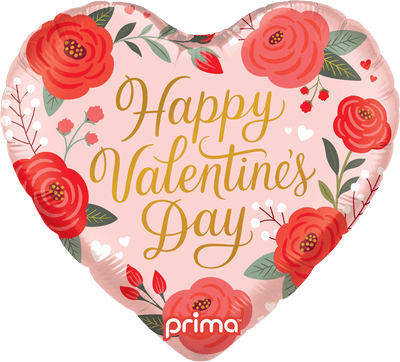 18" Happy Valentine's Day Trendy Roses - Premium Party Distribution