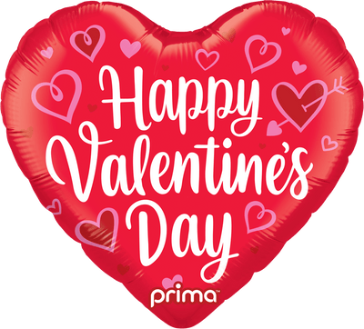 18" Happy Valentine's Day Whimsy Hearts - Premium Party Distribution