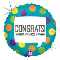 18" Hashtag Congrats (10ct) - Betallic - Premium Party Distribution