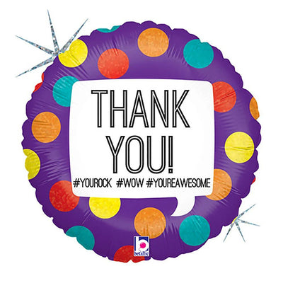 18" Hashtag Thank You (10ct) - Premium Party Distribution