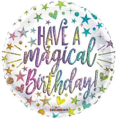18" Have a Magical Birthday Round Foil Balloon 1ct - ConverUSA - Premium Party Distribution