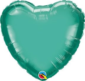 18" Heart - Chrome Green (10ct) - Premium Party Distribution