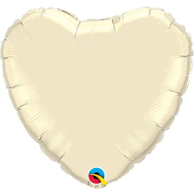 18" Heart - Pearl Ivory (10ct) - Premium Party Distribution