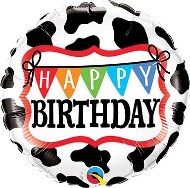 18" Holstein Cow Pattern Birthday - Premium Party Distribution