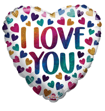 18" I Love You Colorful Holographic - Premium Party Distribution