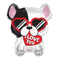 18" I Love You Frenchie Dog - Premium Party Distribution