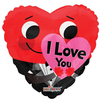 18" I Love You Red Smiley - Conver USA - Premium Party Distribution