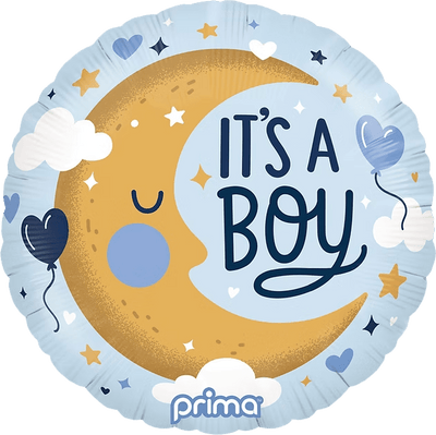 18" Its A Boy Moon - Premium Party Distribution