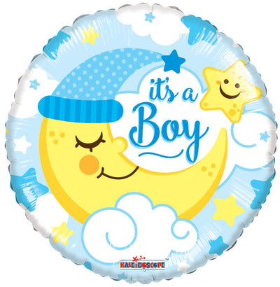 18" It's A Boy Moon and Star - Premium Party Distribution