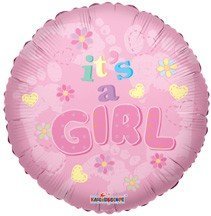 18" It's a Girl - Pink - Premium Party Distribution