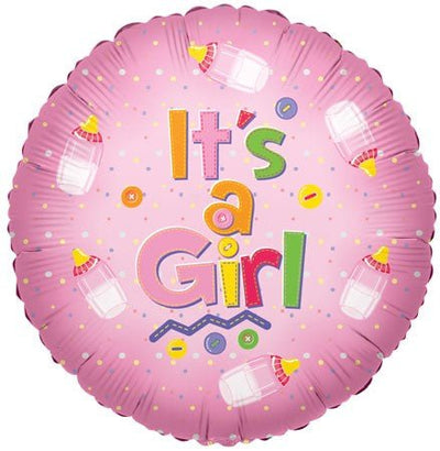 18" It's A Girl - Pink Bottles - Premium Party Distribution