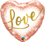 18" Love - Rose Gold Glitter Dots - Premium Party Distribution