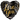 18" Love You - Black and Gold Swirl - Premium Party Distribution