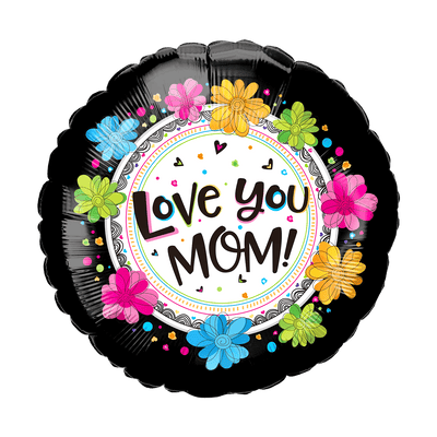 18" Love You Mom Balloons Pack of 50ct - Party America - Premium Party Distribution