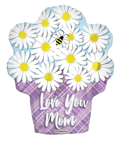 18" Love You Mom Daises (100ct) - Premium Party Distribution
