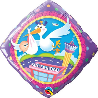 18" Maternidad Stork Delivery (5ct) - Premium Party Distribution