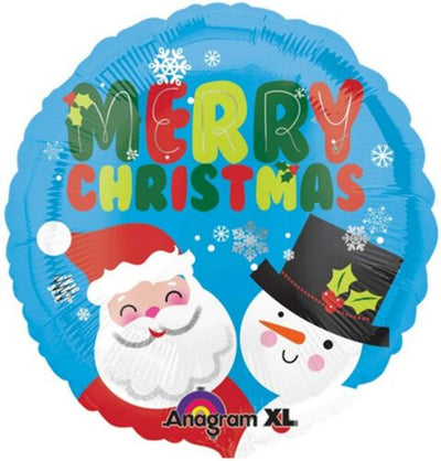 18" Merry Christmas Santa and Snowman - Premium Party Distribution