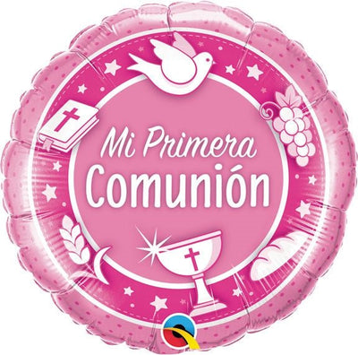 18" Mi Primera Comunion - Rosa - Premium Party Distribution