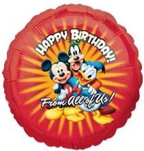 18" Mickey Mouse & Friends Birthday From All Of Us (10ct) - Premium Party Distribution