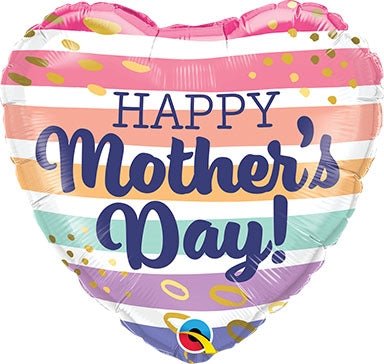 18" Mother's Day Boho Stripes - Premium Party Distribution