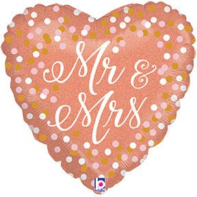 18" Mr & Mrs - Rose Gold - Premium Party Distribution