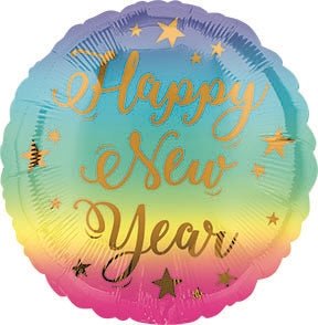 18" Ombre Happy New Year (10ct) - Premium Party Distribution