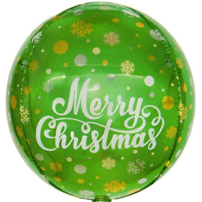 18" Orb - Green Merry Christmas - Premium Party Distribution