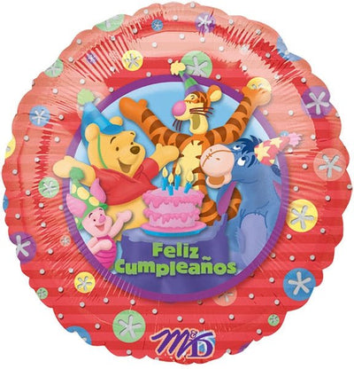 18” Pooh & Friends Feliz Cumpleanos - Premium Party Distribution
