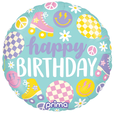 18" Retro Skates Birthday - Premium Party Distribution