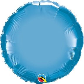 18" Round - Chrome Blue (10ct) - Premium Party Distribution