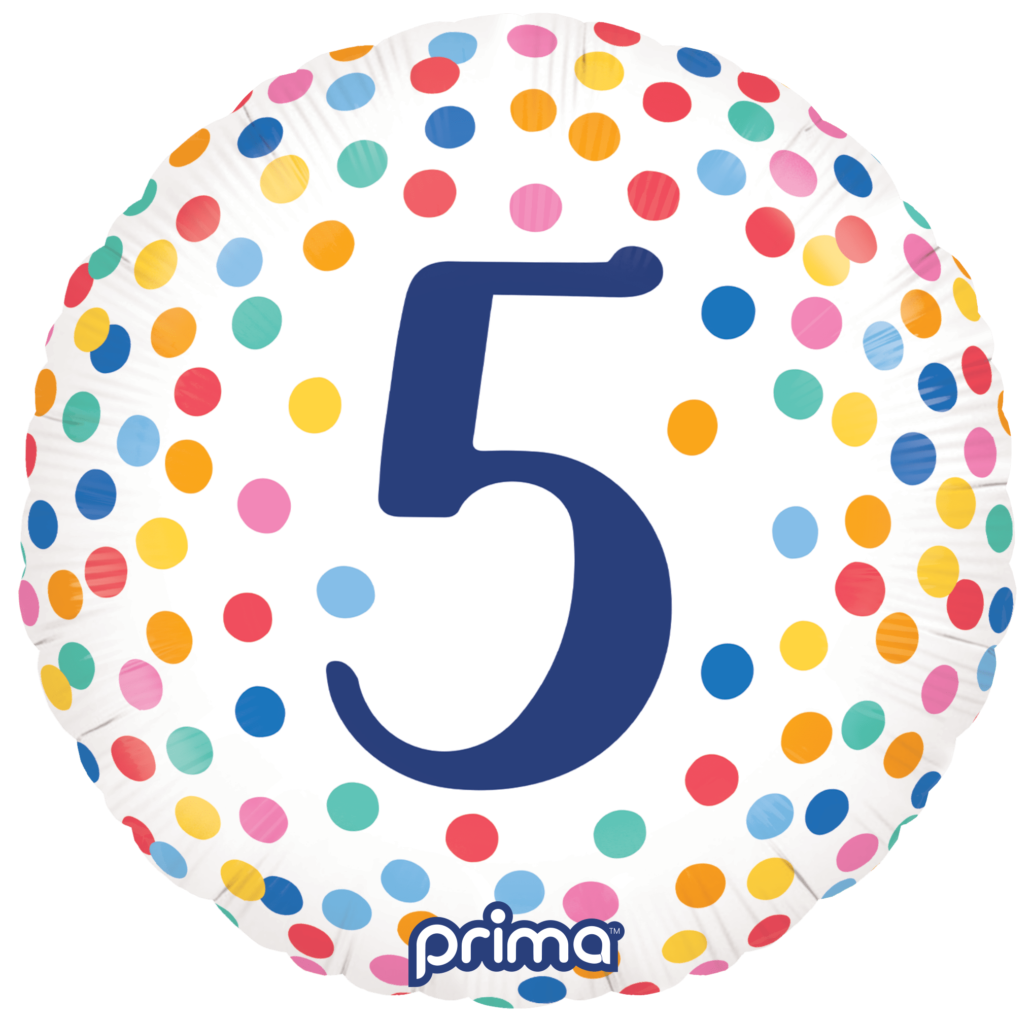 18” Round Happy Birthday Confetti Numbers 1-5