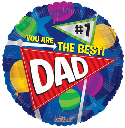 18" Round You Are the Best Dad (100ct) - Premium Party Distribution