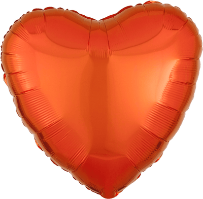 18" Solid Hearts - Orange (100ct) - Premium Party Distribution
