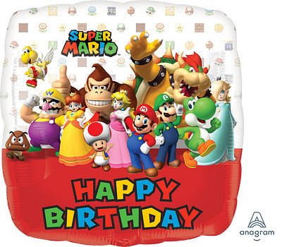 18" Super Mario - Happy Birthday - Premium Party Distribution