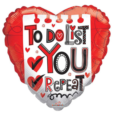 18" To Do List: Love You - Premium Party Distribution
