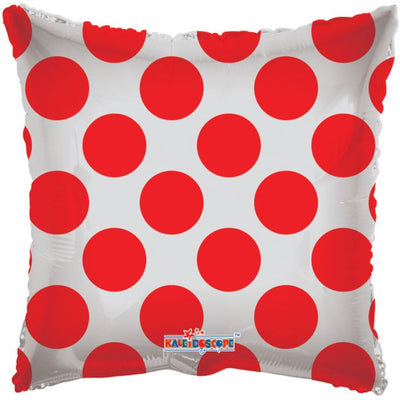 18" Transparent with Red Polka Dots - Premium Party Distribution