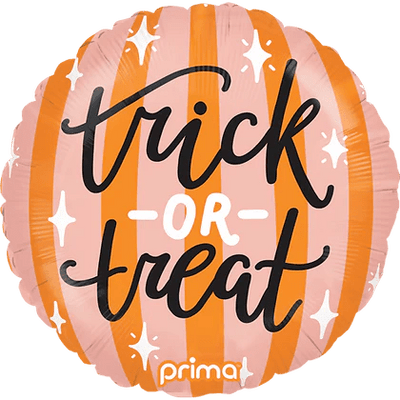 18" Trick - or - Treat Peach and Orange Stripes - Premium Party Distribution