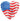 18" USA Flag On Heart - Premium Party Distribution