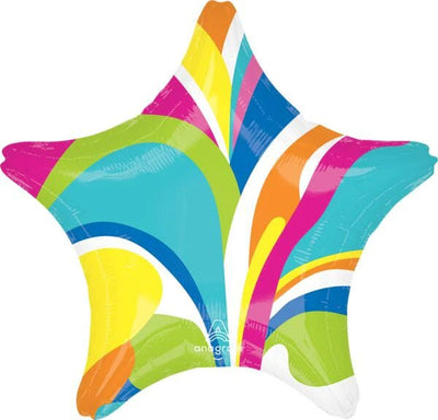 18" Vibrant Marble Star - Premium Party Distribution