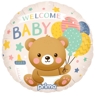 18" Welcome Baby Bear w/ Balloons - Premium Party Distribution